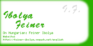 ibolya feiner business card